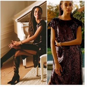 Anthropologie Maeve Kara Sequined Mini Dress